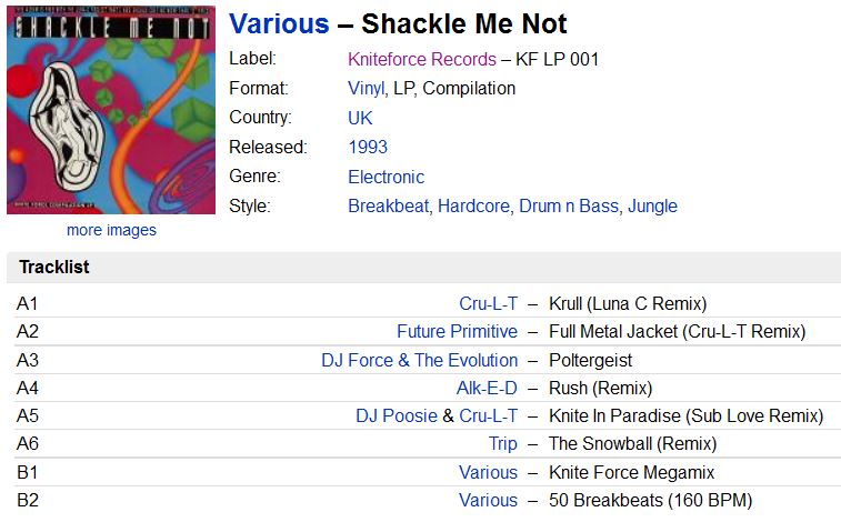 [Breakbeat, Hardcore, Drum n Bass, Jungle] Various ‎– Shackle Me Not (1993) 192k Capturar