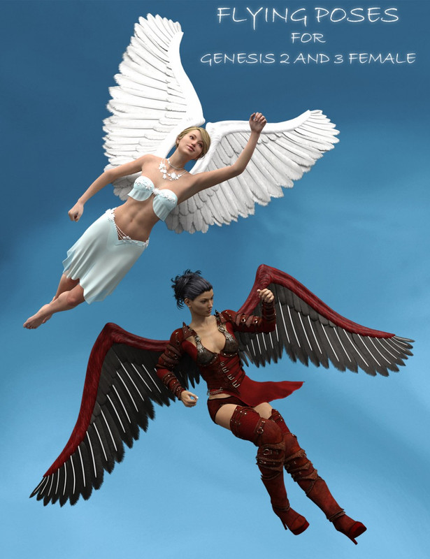 Flying Poses for Genesis 2 Female(s) and Genesis 3 Female(s)