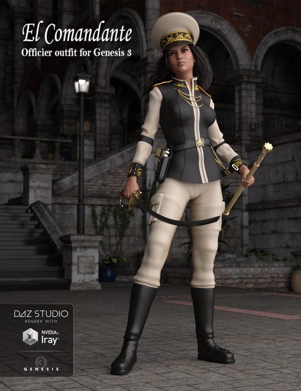 El Comandante, Officer Outfit for Genesis 3 Female(s)