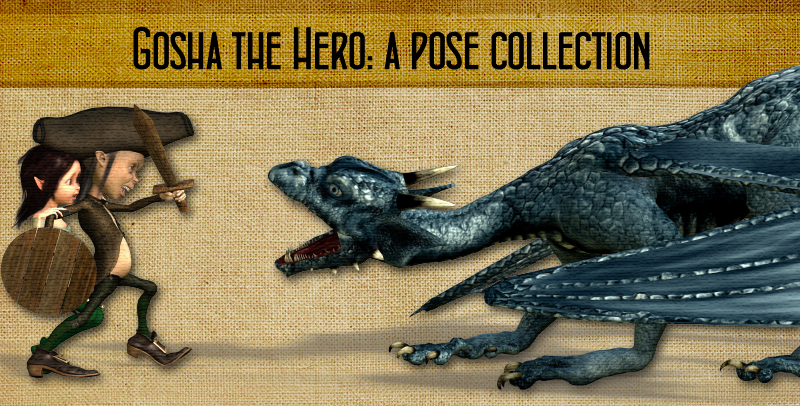Gosha the Hero: a pose collection