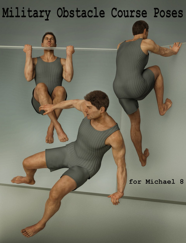 Military Obstacle Course Poses for Genesis 8 Male(s)