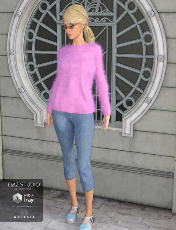 Angora Sweater Outfit for Genesis 3 Female(s)