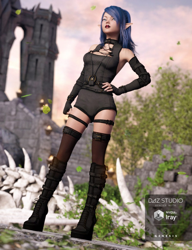 Skull Crusher Outfit for Genesis 3 Female(s)