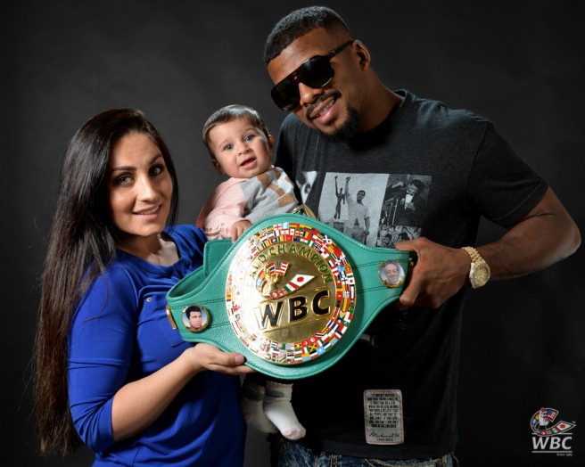 Badou with his wife and son