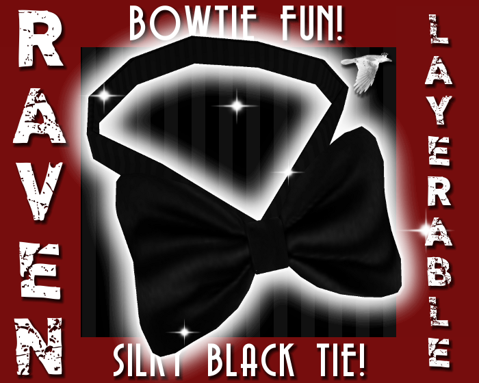 SILKY BLACK bowtie png