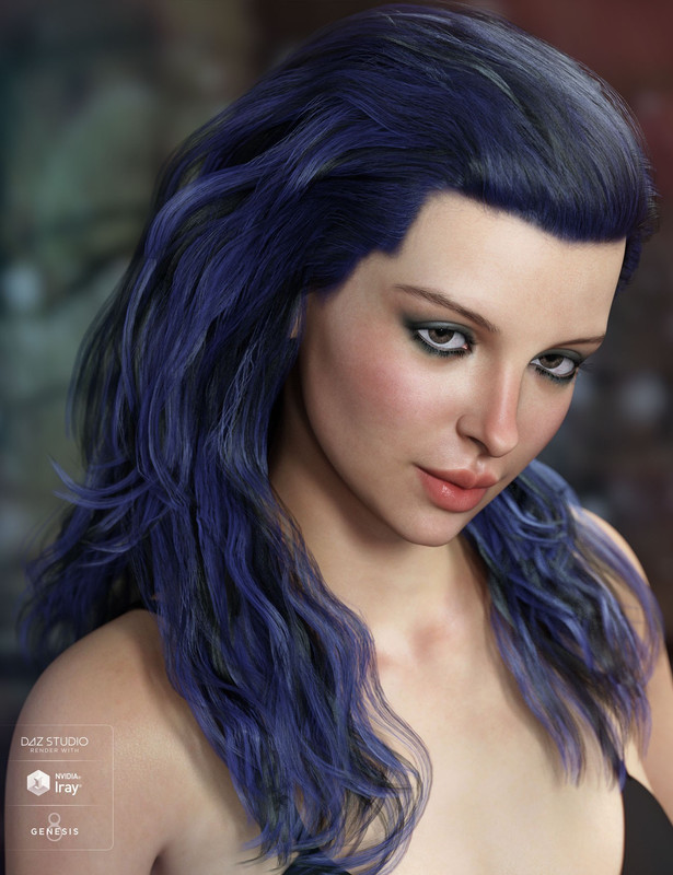 Elan Hair for Genesis 8 Male(s) and Female(s)