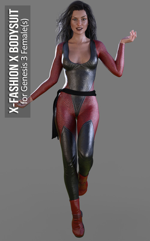 X-Fashion X Bodysuit for Genesis 3 Females