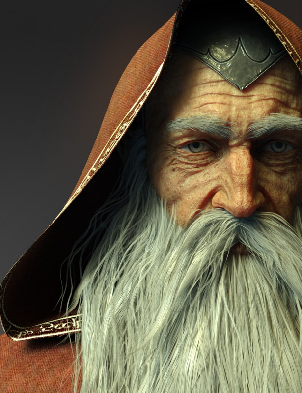 Wise Wizard HD Character for Genesis 8 Male