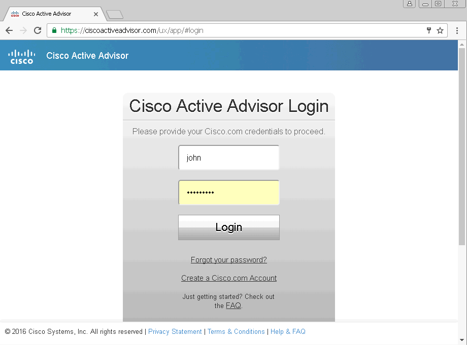 Cisco Active Advisor - CAA