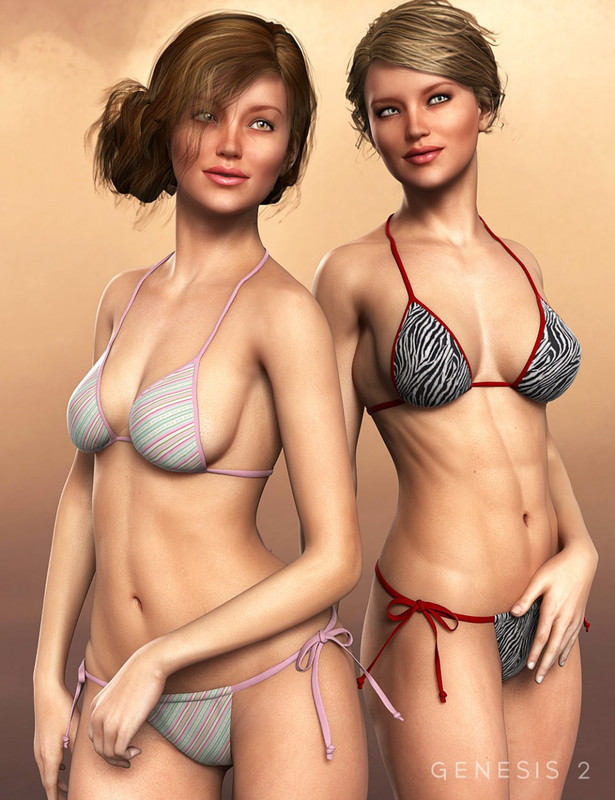 String Bikini for Victoria 6 Textures