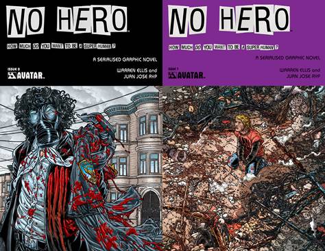Warren Ellis' No Hero #0-7 + Sketchbook (2008) Complete
