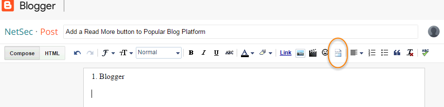 Add a Read More button to Popular Blog Platforms