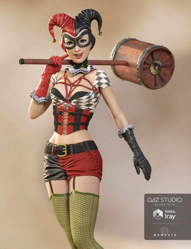 Lady Jester Outfit for Genesis 3 Female(s)