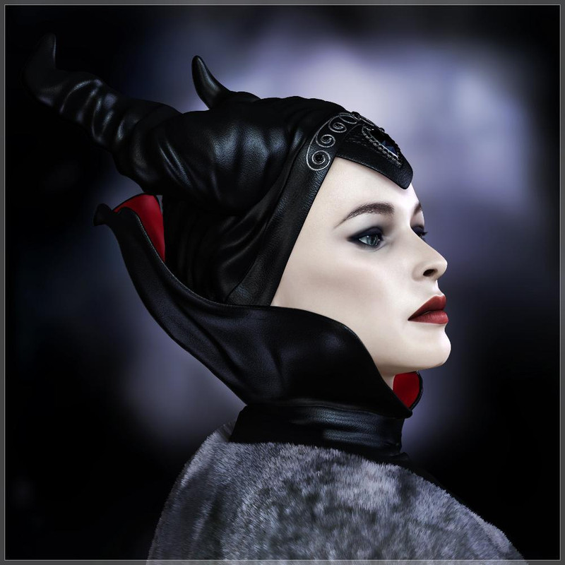 GCD – Fantasy Queen Head and Neck Pieces for V4 + Black Add-on