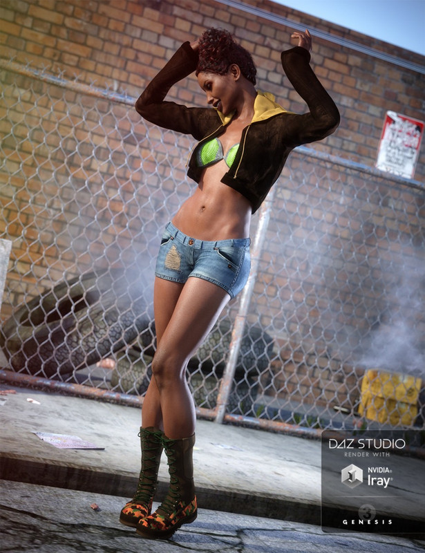 Urban Edgy Outfit for Genesis 3 Female(s)