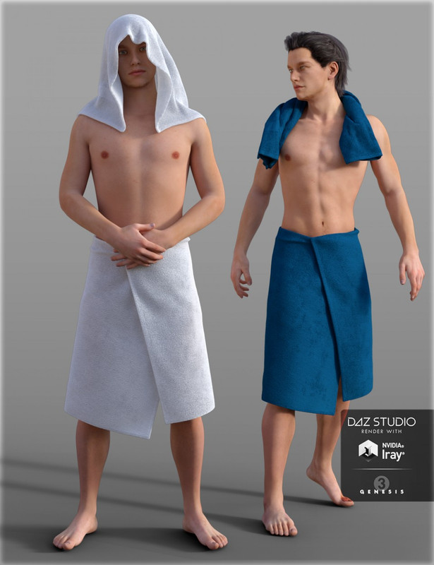 H&C Shower Towel Set for Genesis 3 Male(s)