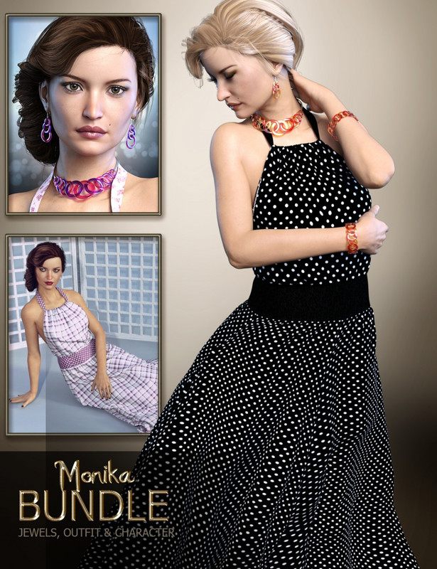Monika Bundle – HD Character, Jewelery and Outfit