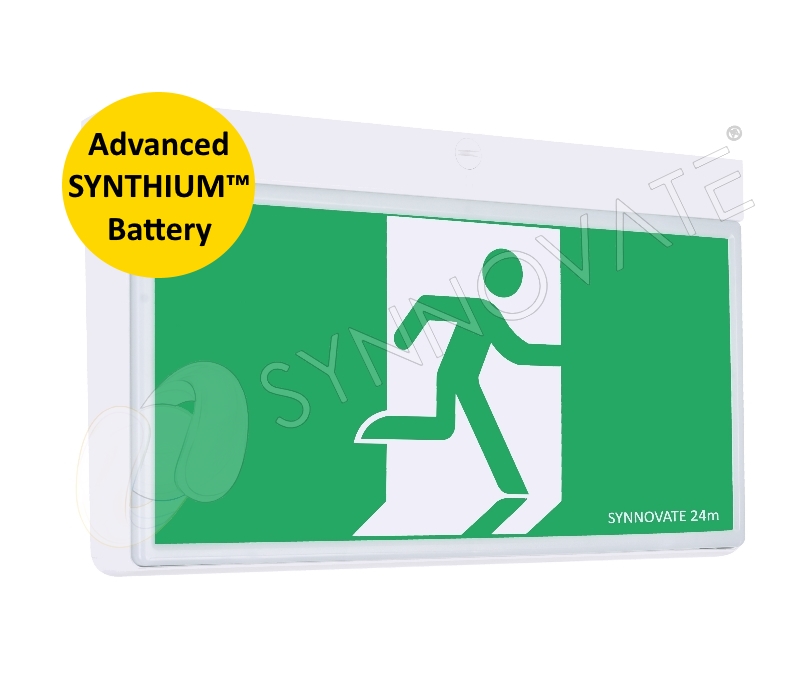 Lithium Led Emergency Exit Sign Light Ceiling Wall Mount Slide