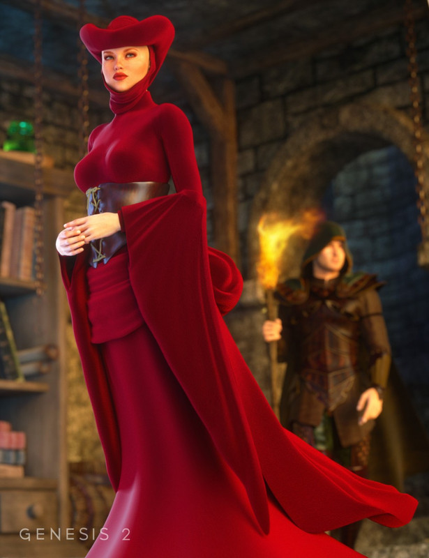 Morphing Fantasy Dress Exp 2 for Genesis 2 Female(s)