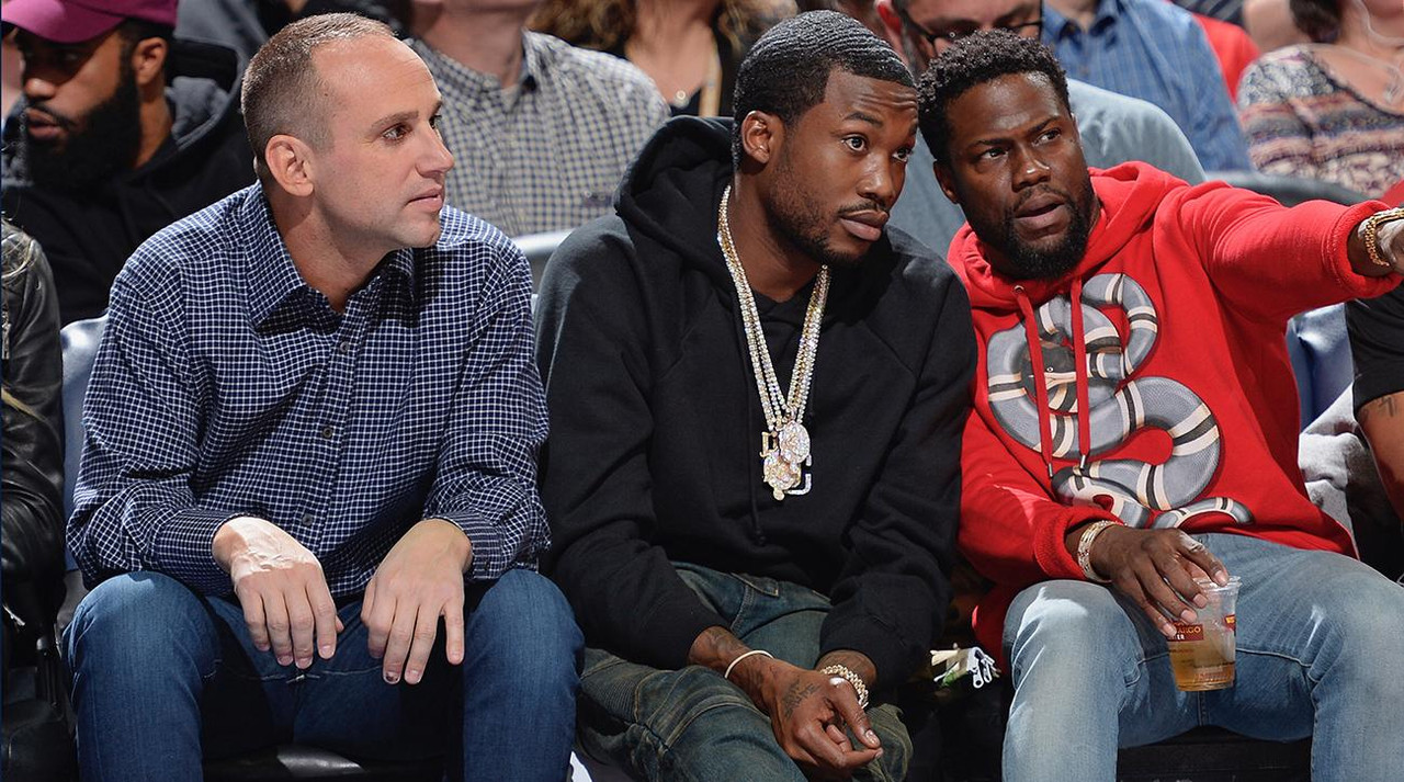 Rubin and Meek watching 76ers match