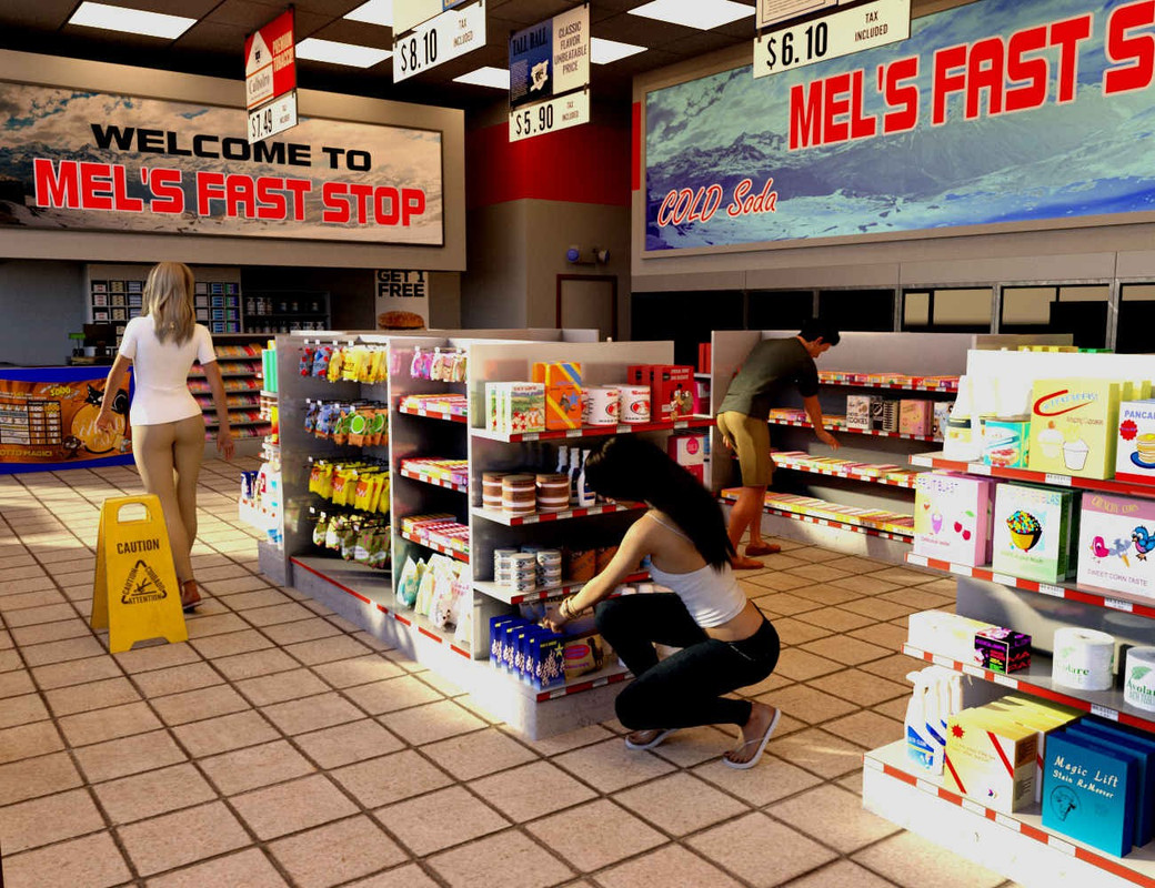 Corner Store and Poses for Genesis 3 Male and Female