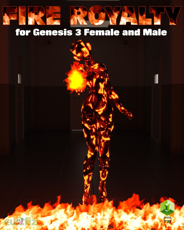 Iray Fire Royalty for Genesis 3 Female and Male