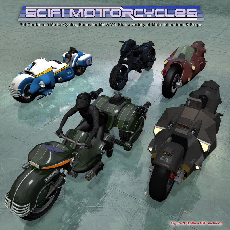 5 X Sci-Fi Motorcycles