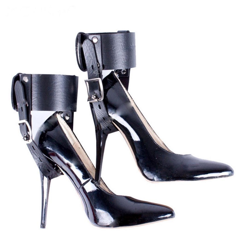Su Titolo Dettagli Originale Caviglia Bdsm Alto Catene Scarpa Mostra Pelle Il Sm Bondage Tacco Yyb7gv6f