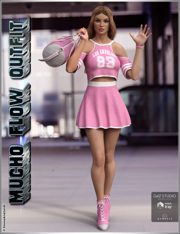 Mucho Flow Outfit and Accessories for Genesis 3 Female(s)