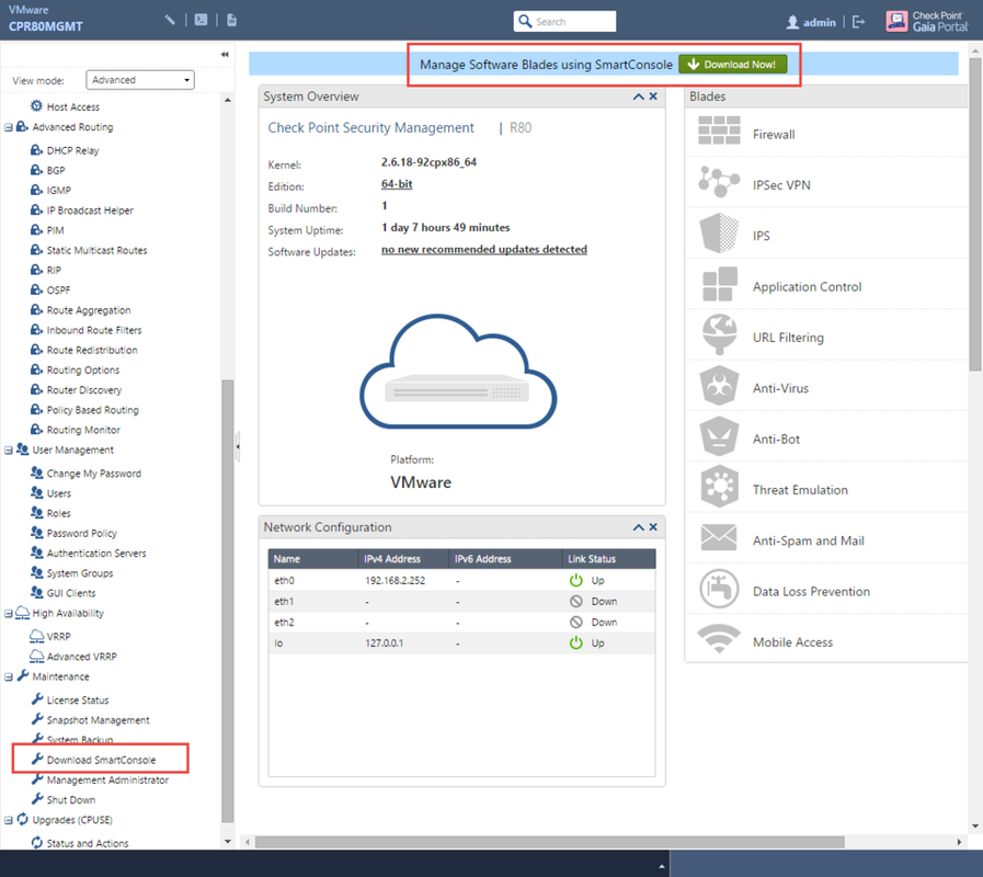 Check Point R80 Management Installation - Part 2 - SmartConsole