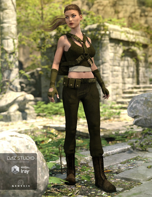 Rogue Commando Outfit for Genesis 3 Female(s)