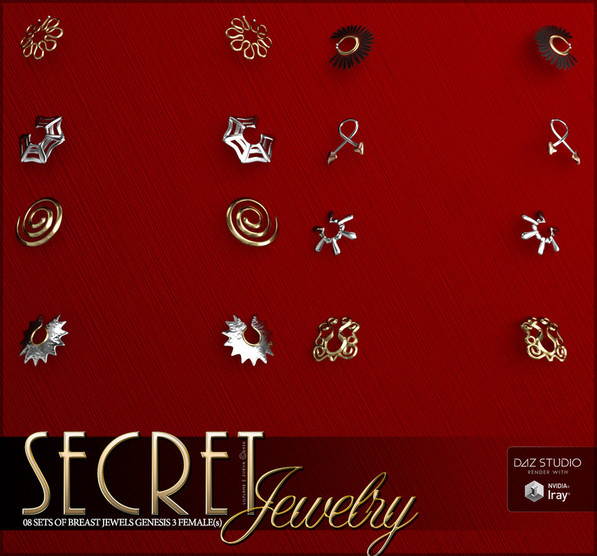 Secret Jewelry for Genesis 3 Female(s)