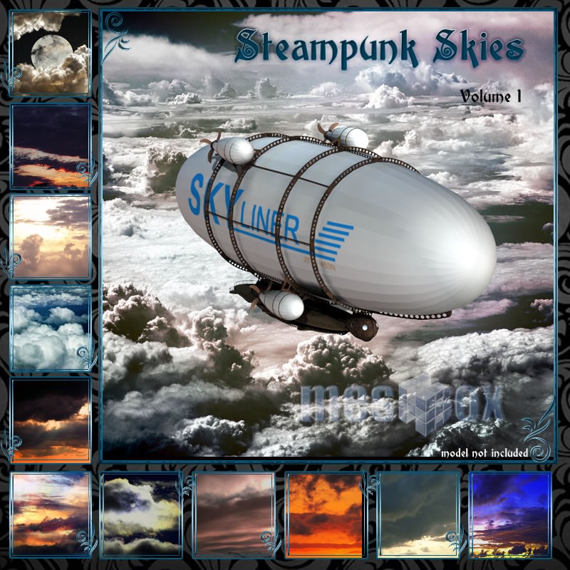 Steampunk Skies Background Pack Volume 1