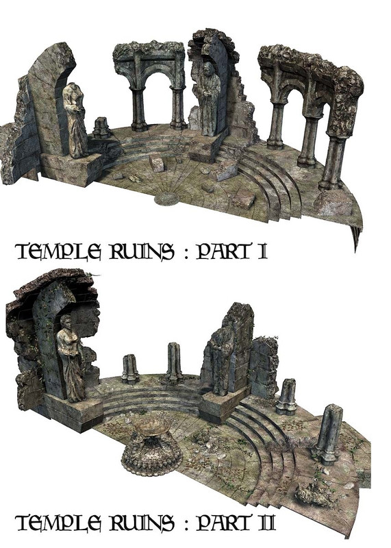 fantasy temple ruins