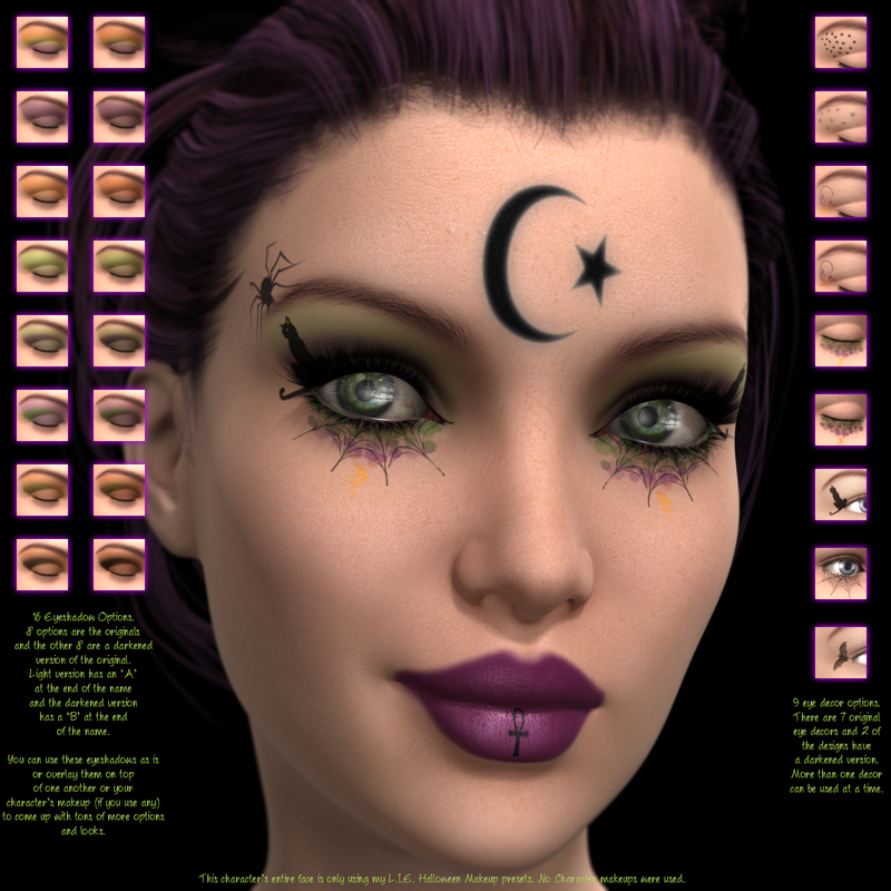 L.I.E. Halloween Makeup For Genesis 3 Female