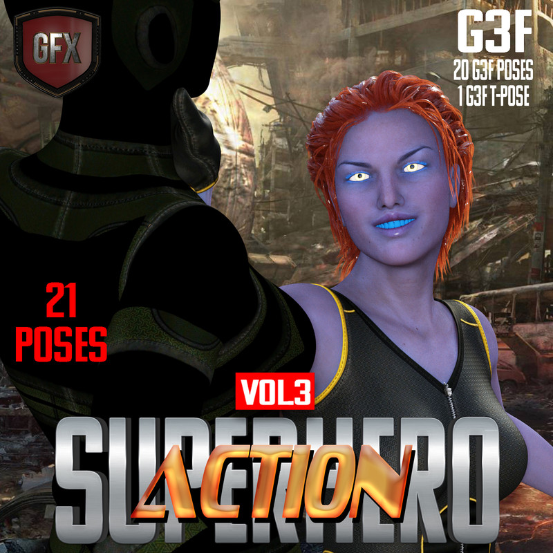 SuperHero Action for G3F Volume 3