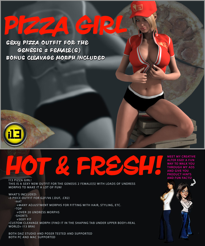 i13 Pizza Girl Outfit G2FV6