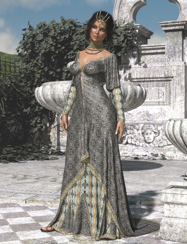 dForce Duchess Dress for Genesis 3 and 8 Female(s)