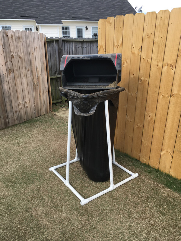 DIY PVC Trash Bag Holder