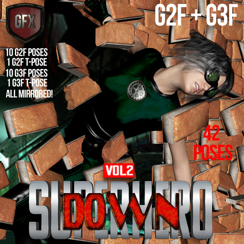 SuperHero Down for G2F & G3F Volume 2