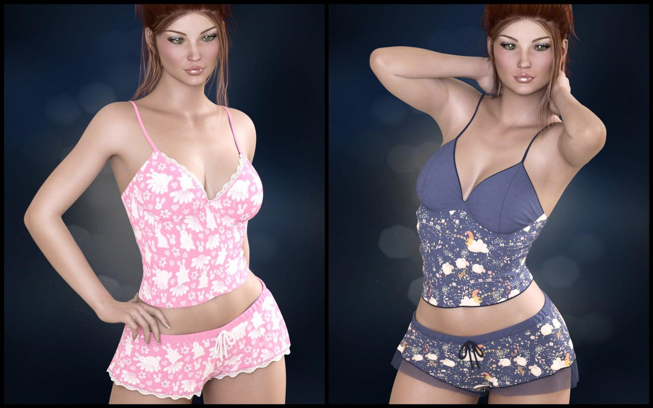 Private Moments: Sweetie PJ Set for Genesis 3 Females