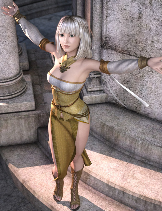 dForce Frey Healer Outfit for Genesis 3 Female(s)