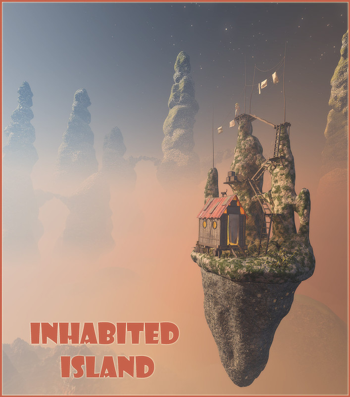 Inhabited island