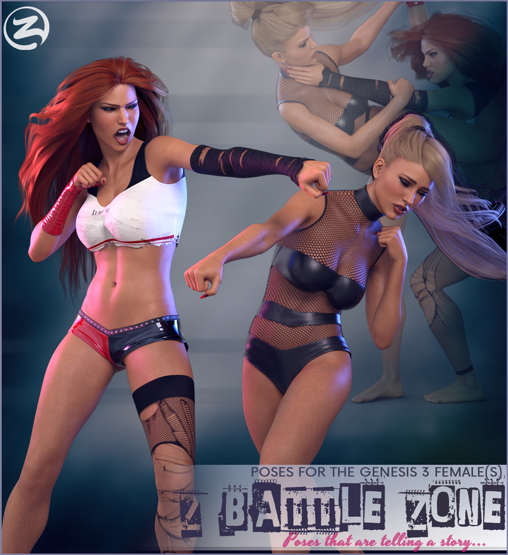 Z Battle Zone – Poses for the Genesis 3 Female(s)