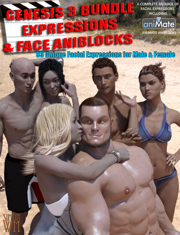 Genesis 3 Bundle Expressions & Face aniBlocks