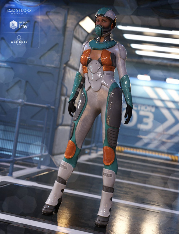 Andromeda Sci-Fi Outfit for Genesis 8 Female(s)