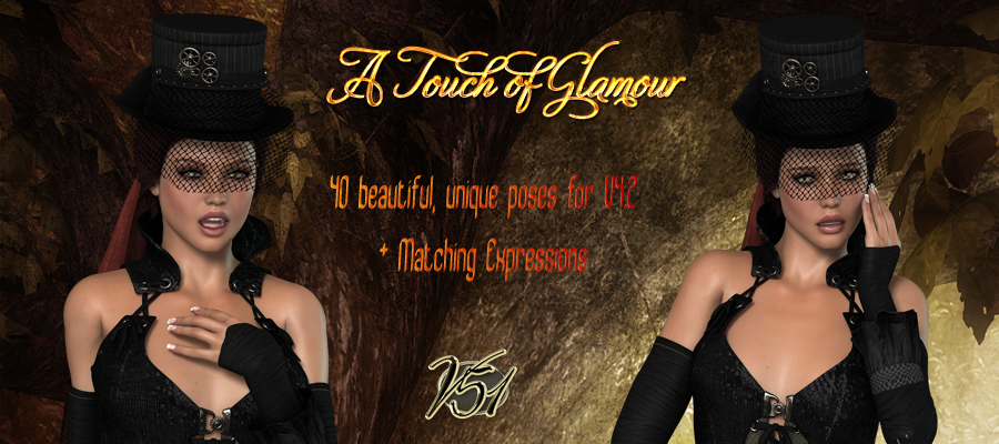A Touch of Glamour Poses and Expressions for V4