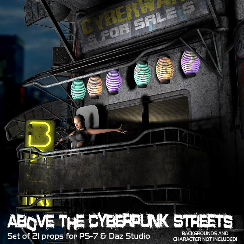 Above The Cyberpunk Streets