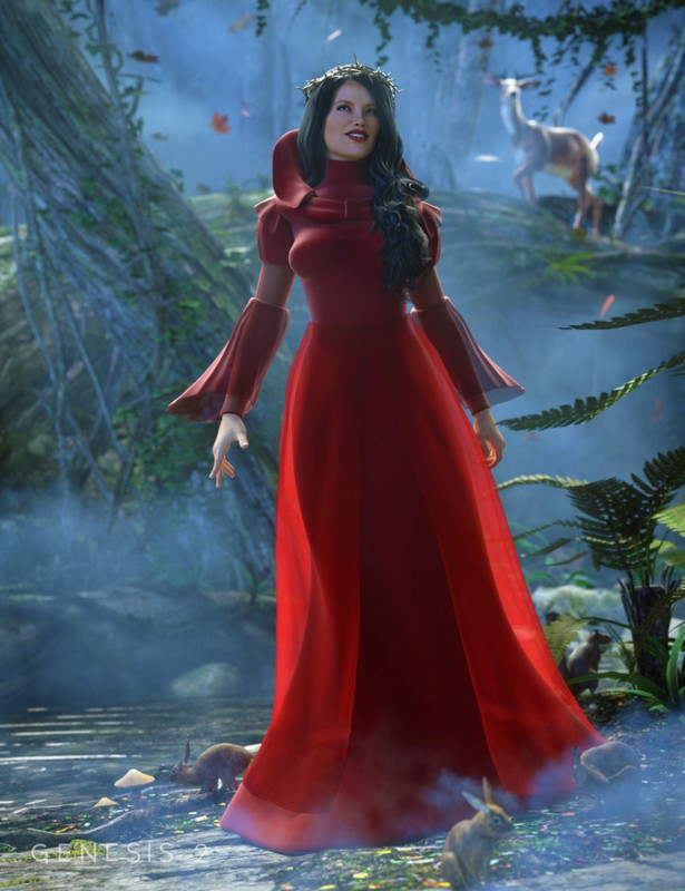Morphing Fantasy Dress Exp 1 for Genesis 2 Female(s)