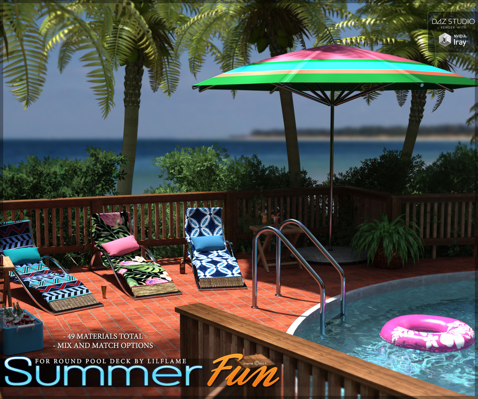 Summer Fun for Round Pool Deck